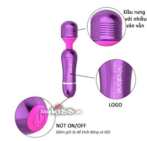 Chày rung mát xa mini Nalone Roma chống thấm nước 6 chế độ