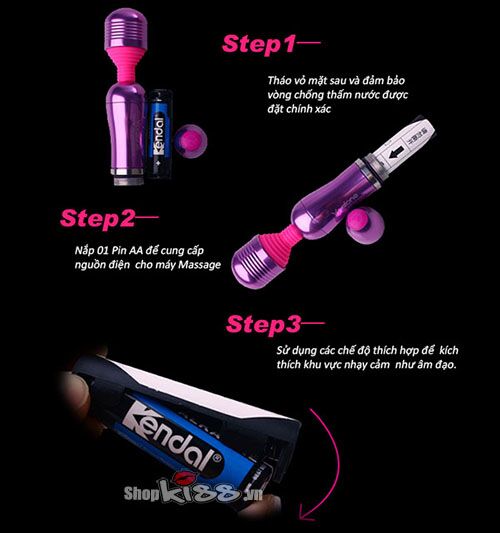 Chày rung mát xa mini Nalone Roma chống thấm nước 6 chế độ