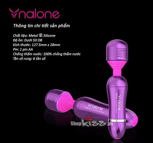 Chày rung mát xa mini Nalone Roma chống thấm nước 6 chế độ