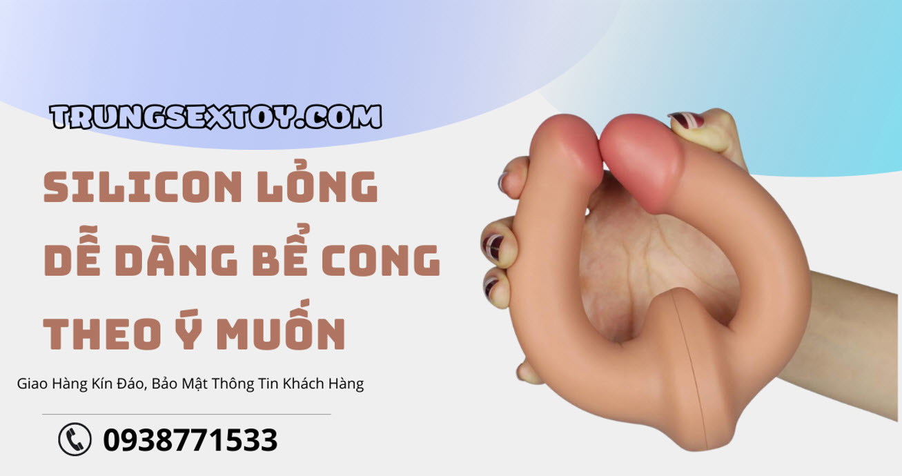 Dương vật giả hai đầu Lovetoy mềm mịn 30cm kích thích cực đỉnh