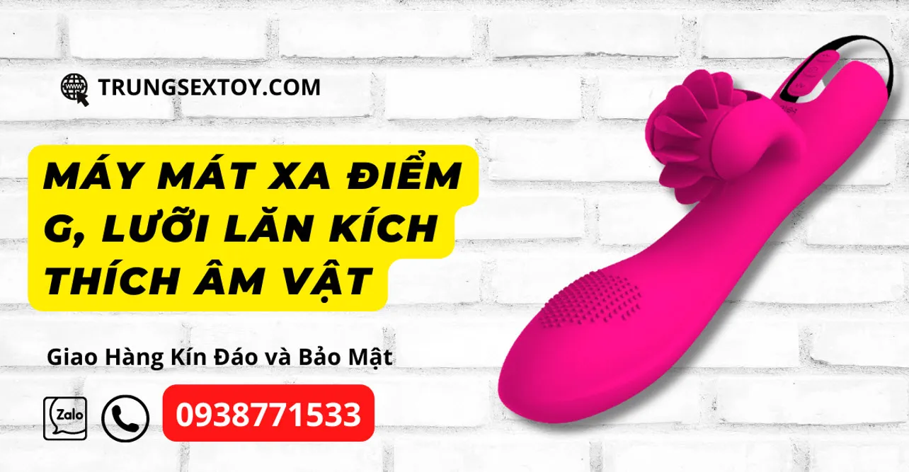 Dương vật giả kèm lưỡi liếm Leten silicon ABS rung kích thích nữ