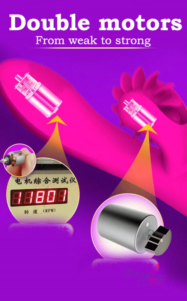 Dương vật giả kèm lưỡi liếm Leten silicon ABS rung kích thích nữ