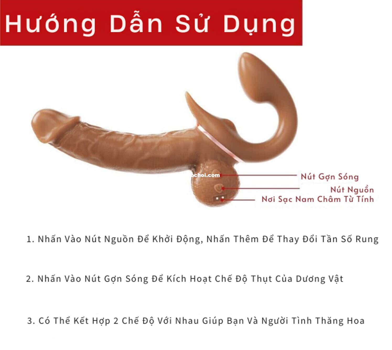 Dương Vật Giả Yeain 2 Đầu Rung Thụt 9 Chế Độ - Siêu Mềm