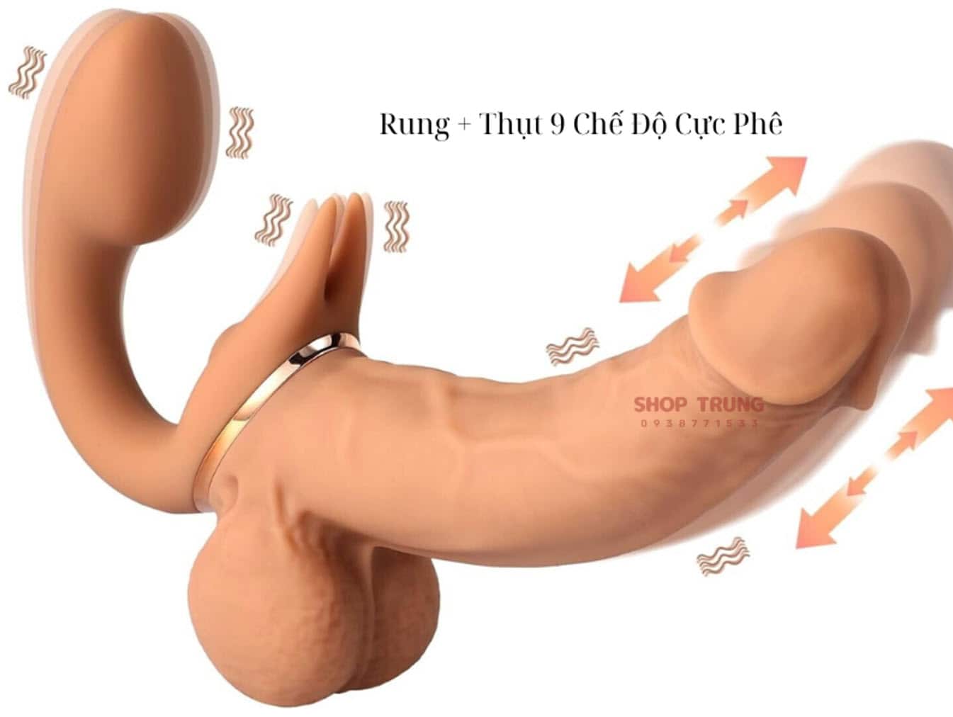 Dương Vật Hai Đầu Yeain Rung Thụt 9 Chế Độ - Cao Cấp, Sướng