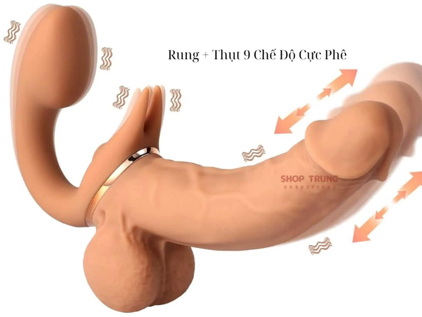 Dương Vật Hai Đầu Yeain Rung Thụt 9 Chế Độ - Cao Cấp, Sướng