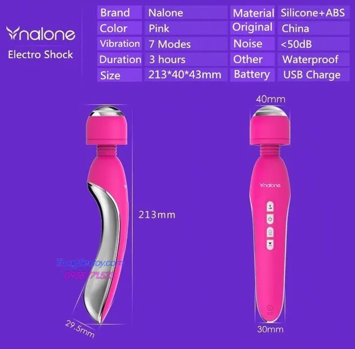 Máy massage Nalone Electro rung 7 chế độ pin sạc Nhật Bản