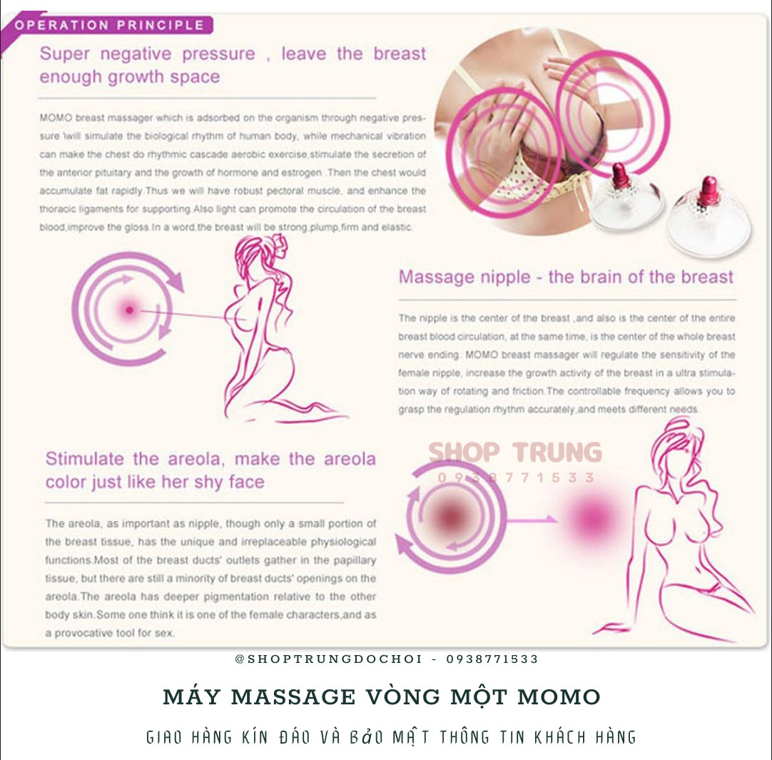 Máy massage vòng 1 Momo chăm sóc săn chắc tăng sức hấp dẫn Máy massage vòng 1 Momo chăm sóc săn chắc tăng sức hấp dẫn
