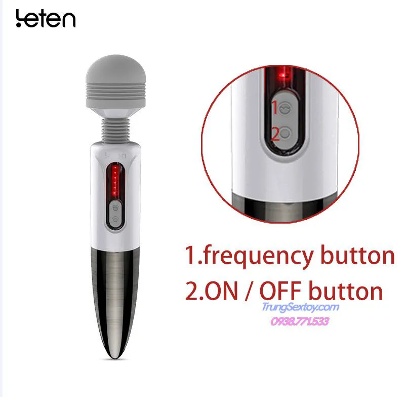 Leten Lightning chày rung 7 chế độ giúp tăng khoái cảm phòng the