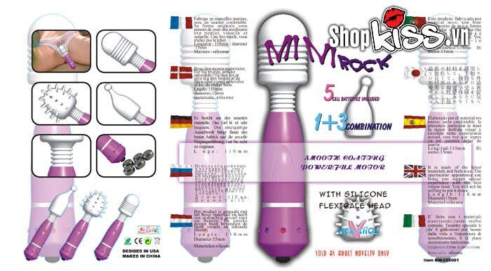 Chày rung mini 3 đầu massage cực phê cho nữ rung nhiều chế độ