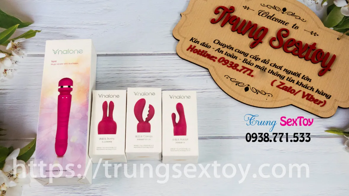 Máy Rung Vùng Kín Nalone Yoni 7 Chế Độ Xoay Pin Sạc Silicone