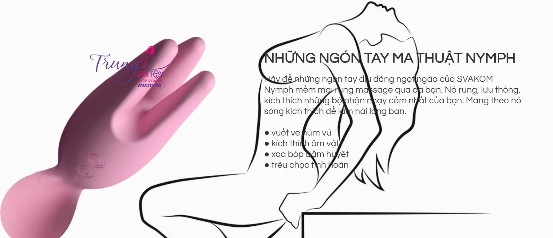 Máy rung âm vật Svakom NYMPH đa chế độ rung siêu mê