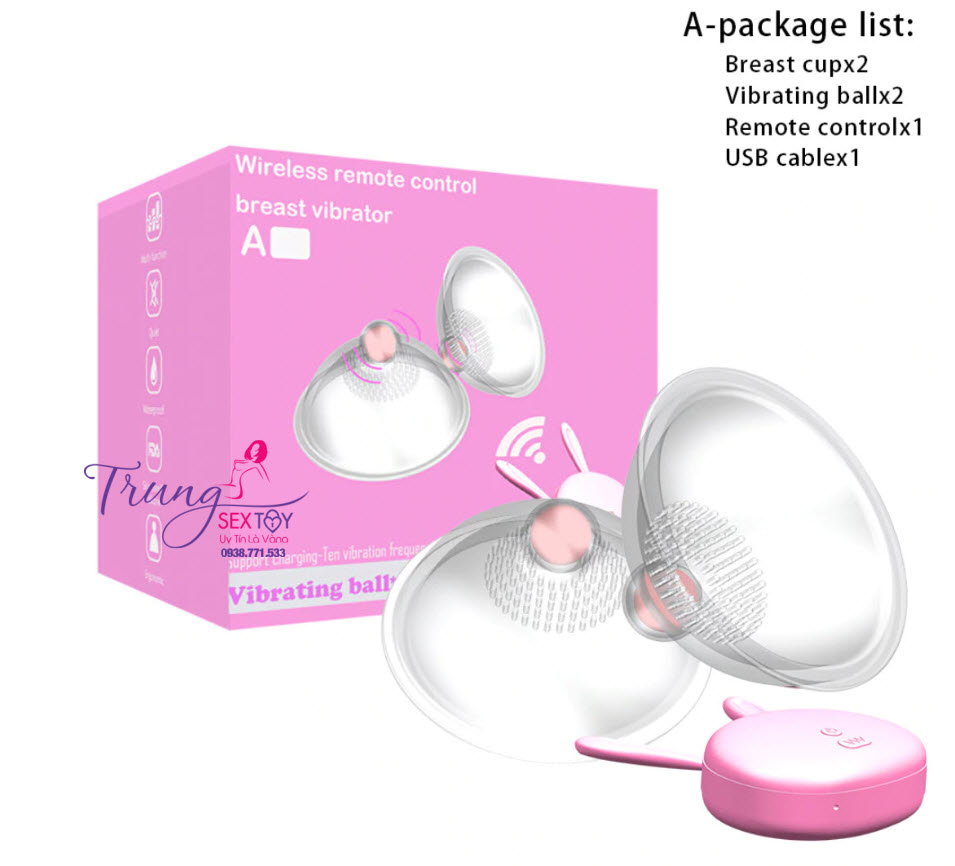 Máy matxa ngực 10 chế độ rung mạnh điều khiển từ xa tiện lợi
