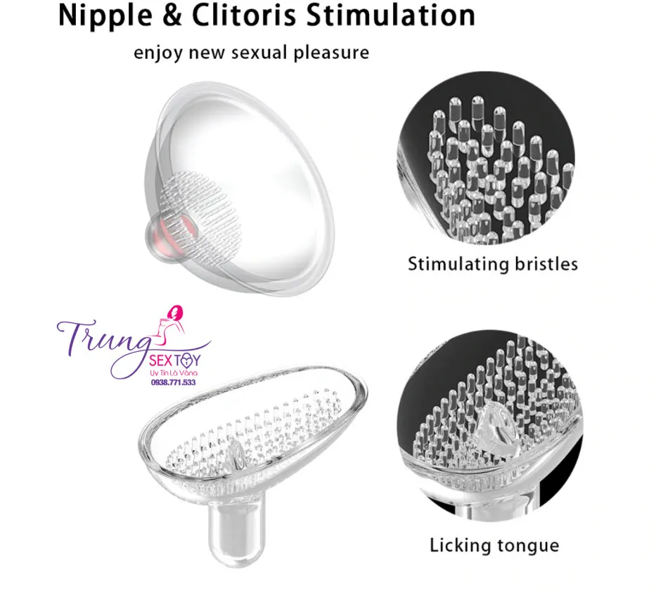 Máy massage ngực điều khiển từ xa 10 chế độ rung silicon mềm mại