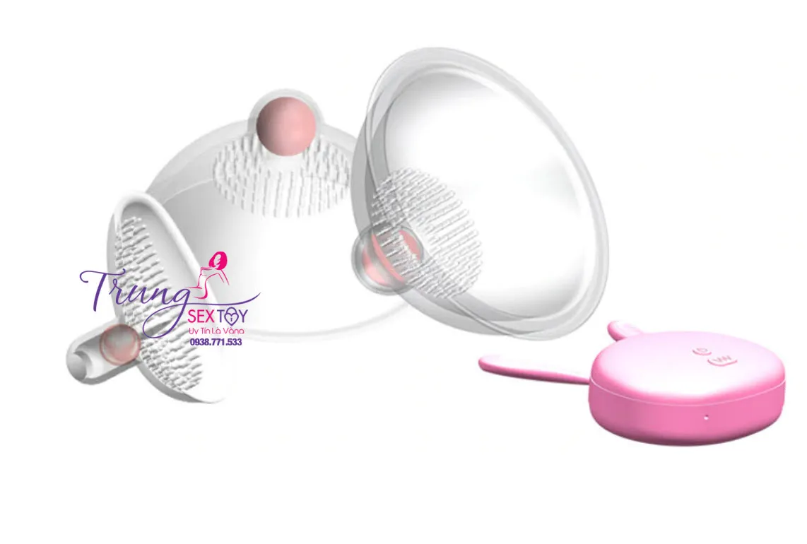 Máy massage ngực điều khiển từ xa 10 chế độ rung silicon mềm mại