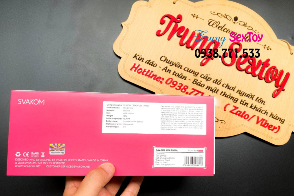 Máy thủ dâm Svakom Mini Emma cực khoái mạnh mẽ dễ sử dụng