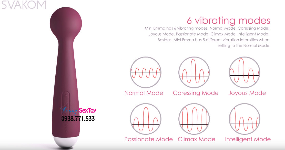 Máy thủ dâm Svakom Mini Emma cực khoái mạnh mẽ dễ sử dụng