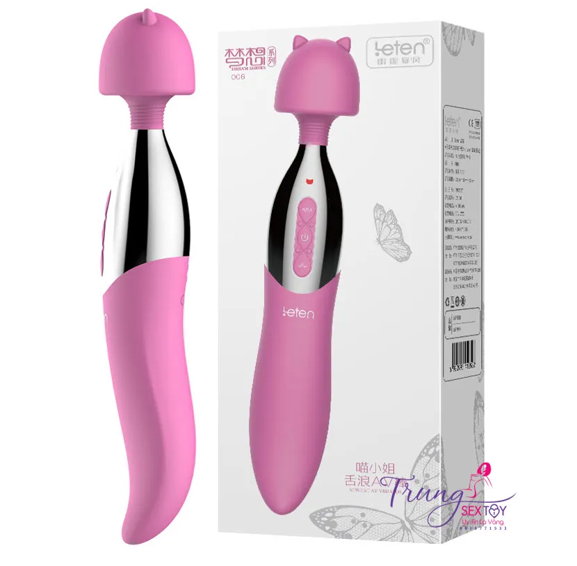 Máy massage tình 2 trong 1 Leten rung silicon cao cấp Nhật Bản