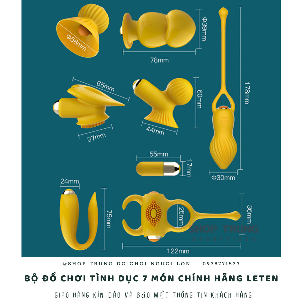 Bộ đồ chơi Leten 7 món chính hãng kích thích cực đã cho cặp đôi