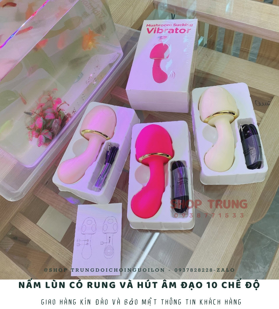 Nấm Lùn 10 Chế Độ Rung Hút Âm Đạo Siêu Cuốn Hấp Dẫn Cho Nữ Nấm Lùn 10 Chế Độ Rung Hút Âm Đạo Siêu Cuốn Hấp Dẫn Cho Nữ