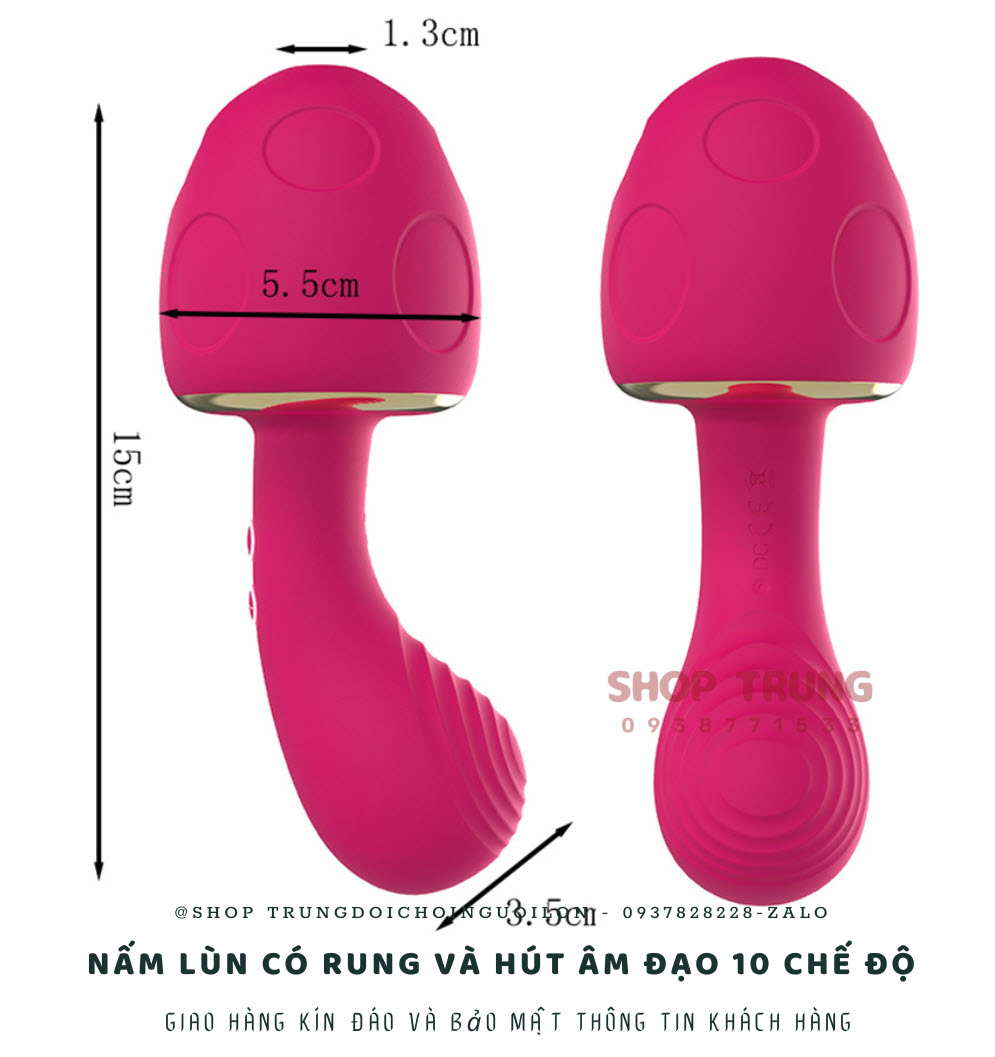 Nấm Lùn 10 Chế Độ Rung Hút Âm Đạo Siêu Cuốn Hấp Dẫn Cho Nữ Nấm Lùn 10 Chế Độ Rung Hút Âm Đạo Siêu Cuốn Hấp Dẫn Cho Nữ