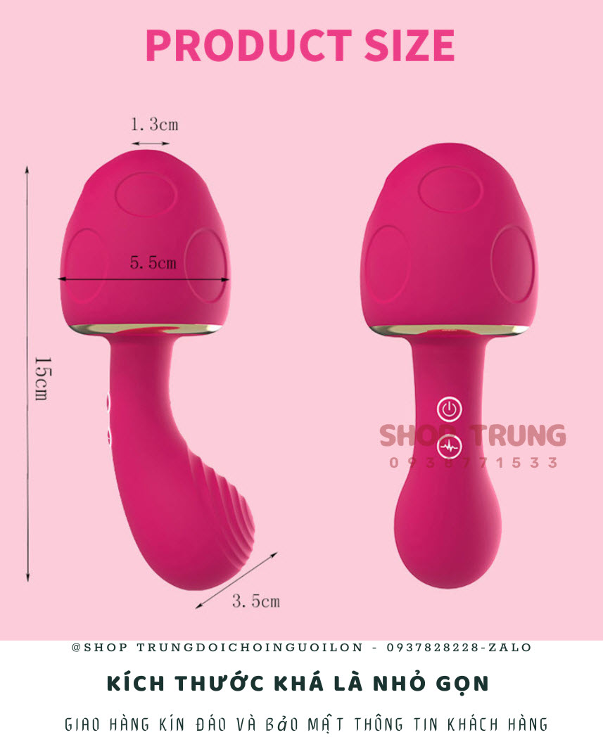 Nấm Lùn 10 Chế Độ Rung Hút Âm Đạo Siêu Cuốn Hấp Dẫn Cho Nữ Nấm Lùn 10 Chế Độ Rung Hút Âm Đạo Siêu Cuốn Hấp Dẫn Cho Nữ