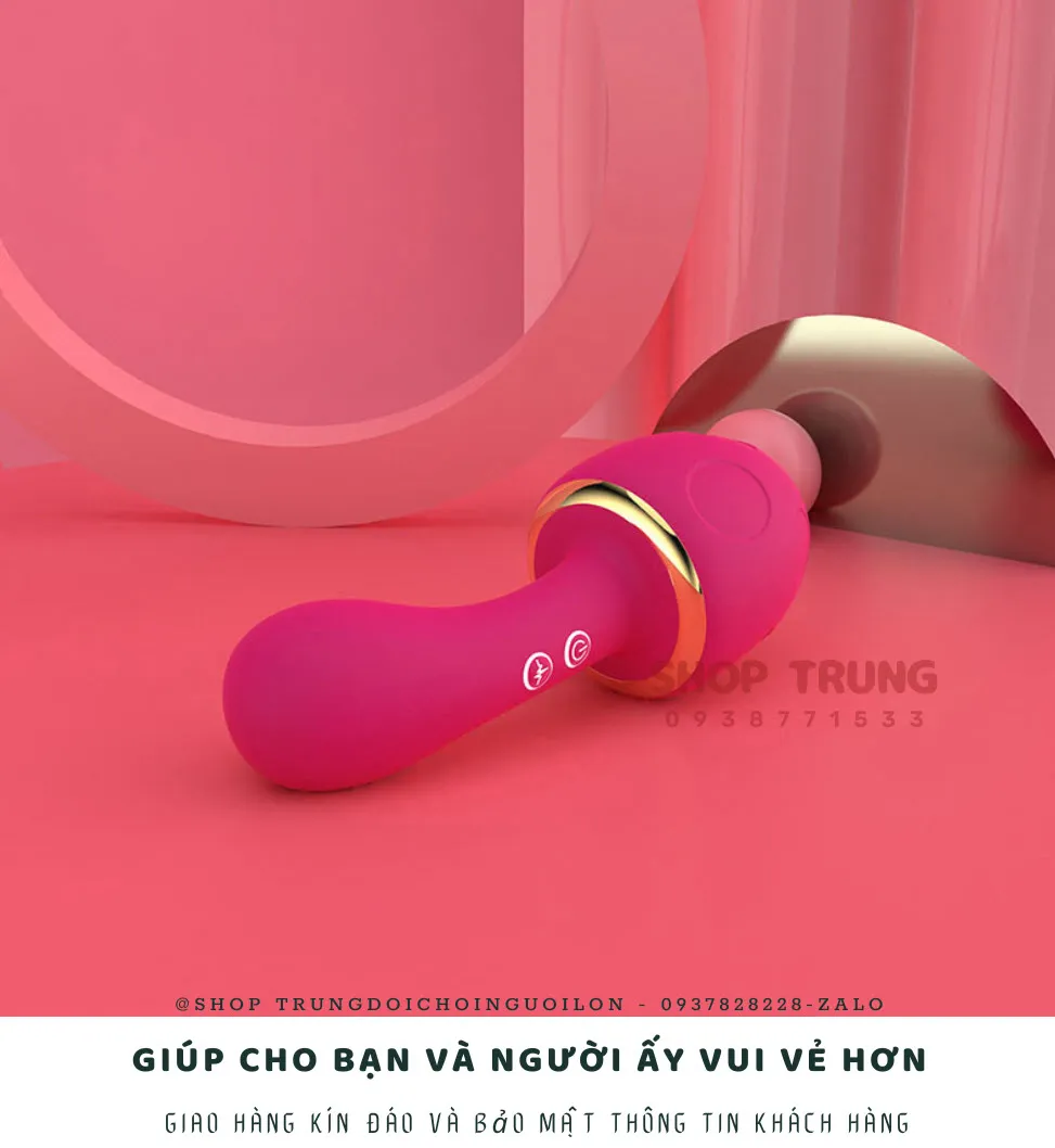 Nấm Lùn 10 Chế Độ Rung Hút Âm Đạo Siêu Cuốn Hấp Dẫn Cho Nữ