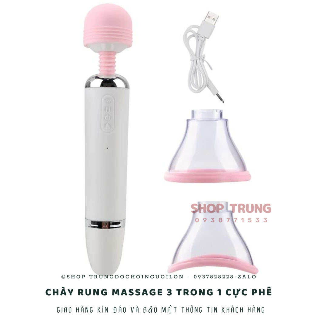 Máy Massage Âm Đạo 3 Trong 1 Rung Liếm Hút 12 Chế Độ Kích Thích