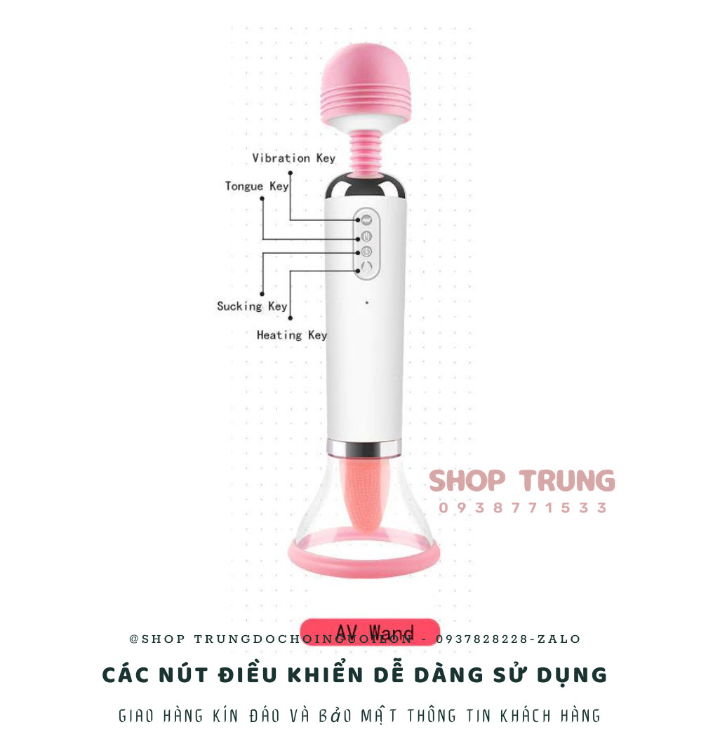 Máy Massage Âm Đạo 3 Trong 1 Rung Hút Liếm Kích Thích Mạnh Mẽ