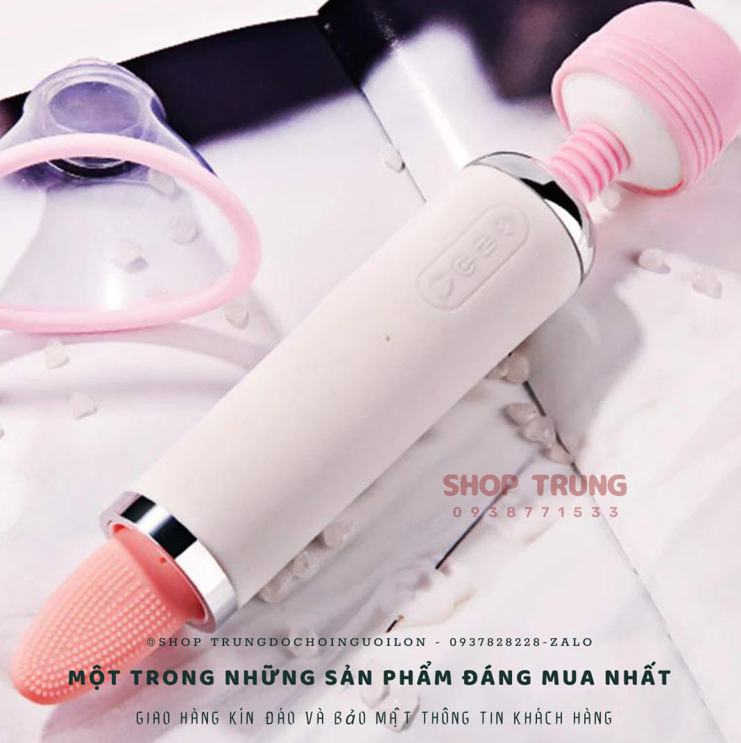 Máy Massage Âm Đạo 3 Trong 1 Rung Hút Liếm Kích Thích Mạnh Mẽ