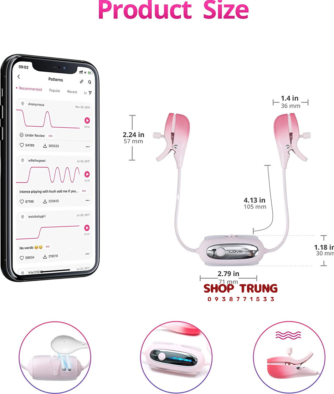 Máy Rung Kẹp Ti Lovense Gemini Hấp Dẫn Trải Nghiệm Sướng