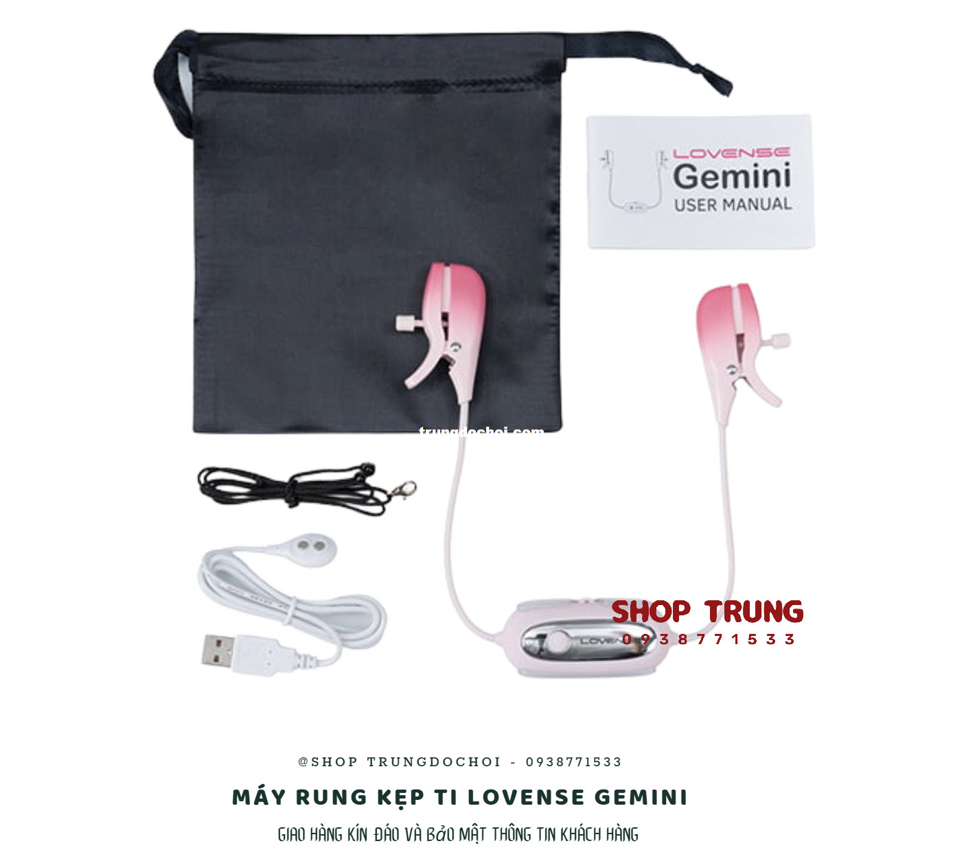 Máy Rung Kẹp Ti Lovense Gemini Hấp Dẫn Trải Nghiệm Sướng