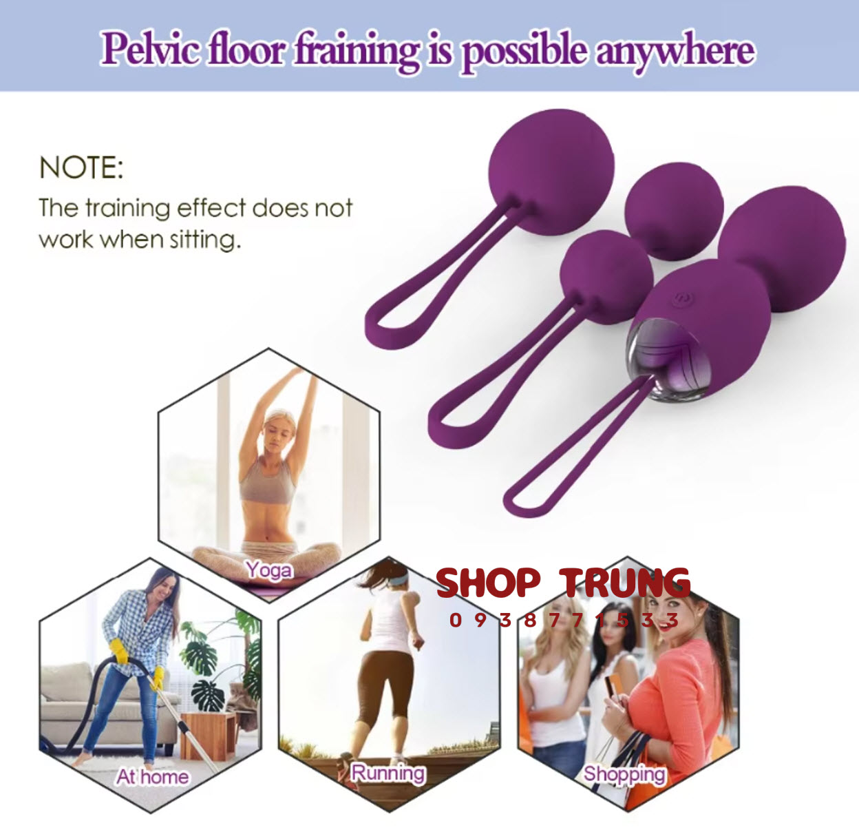 Bóng Kegel Rung Y Love Tăng Cường Sức Khỏe Sàn Chậu Hiệu Quả