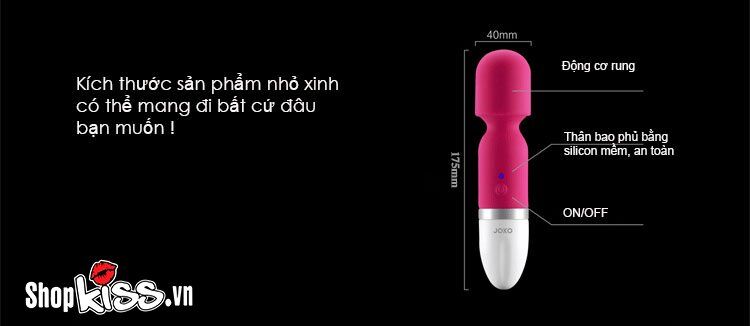 Chày rung mini JOKO 10 kiểu mềm mại xoay 360 độ kích thích mạnh
