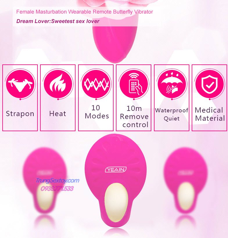 Trứng Rung Yeain Love Butterfly điều khiển từ xa, cực sướng, dễ dùng