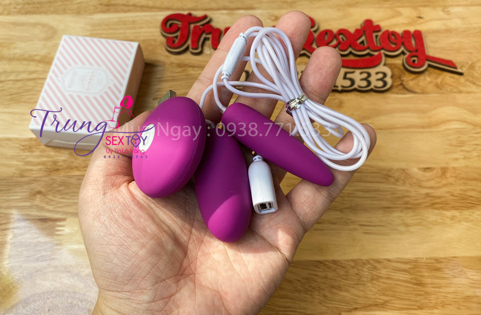 Trứng rung 2 cục USB cao cấp cảm giác mạnh kích thích cực đã