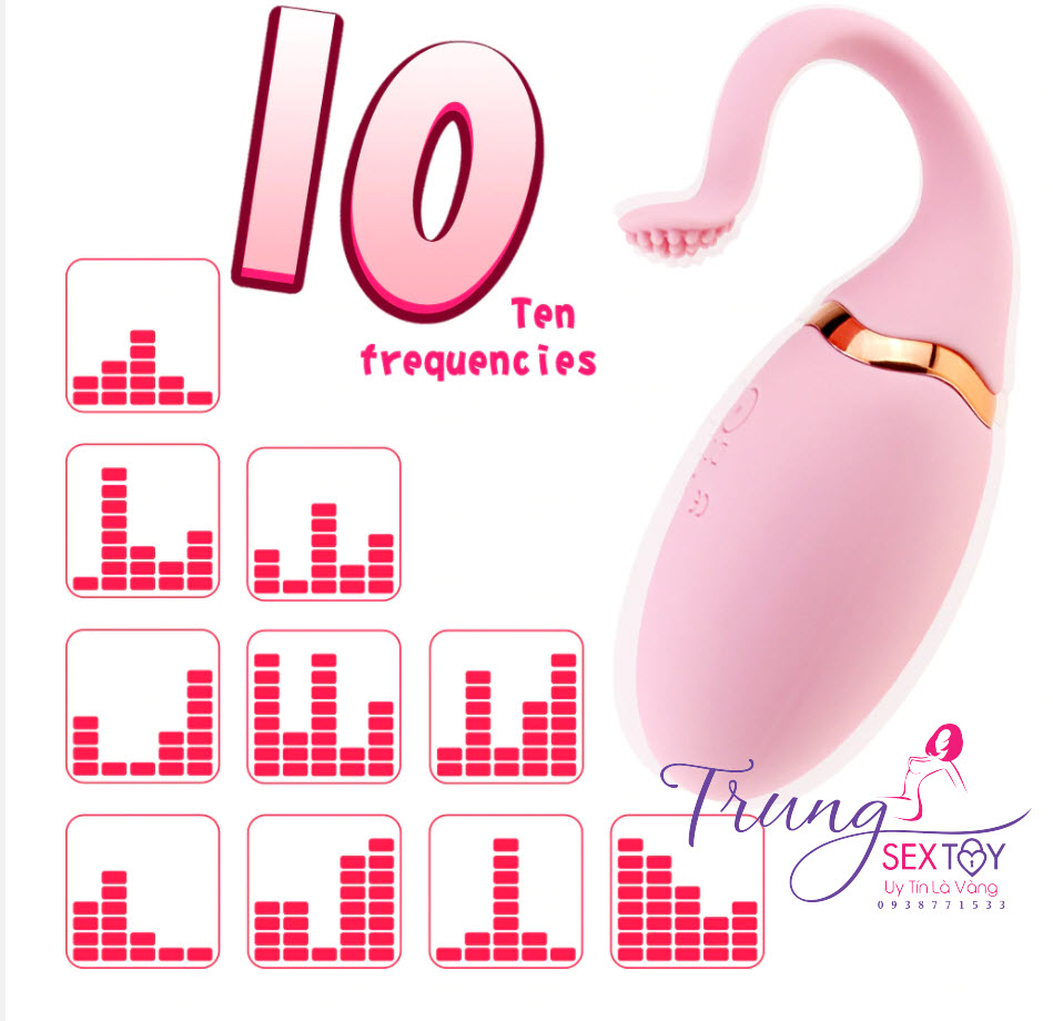 Trứng Rung Cá Voi 10 Chế Độ Mạnh Mẽ Thỏa Mãn Tối Đa