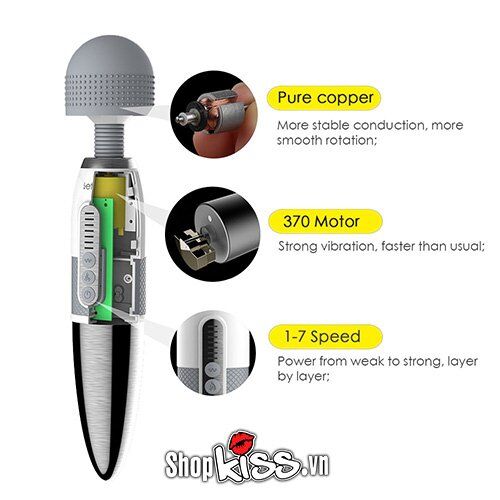 Chày rung cao cấp Leten Lightning sưởi ấm rung 7 chế độ silicon mềm