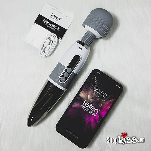 Chày rung cao cấp Leten Lightning sưởi ấm rung 7 chế độ silicon mềm