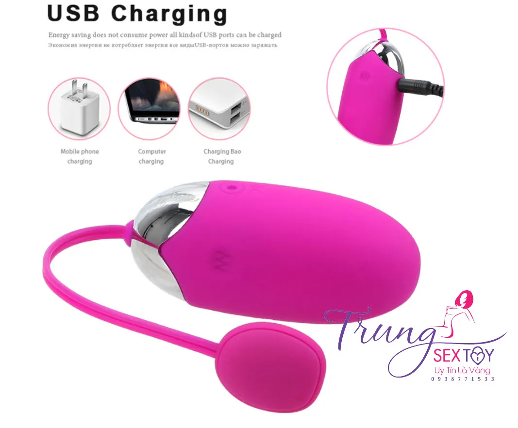 Trứng rung Pretty Love Abner điều khiển điện thoại silicon mềm