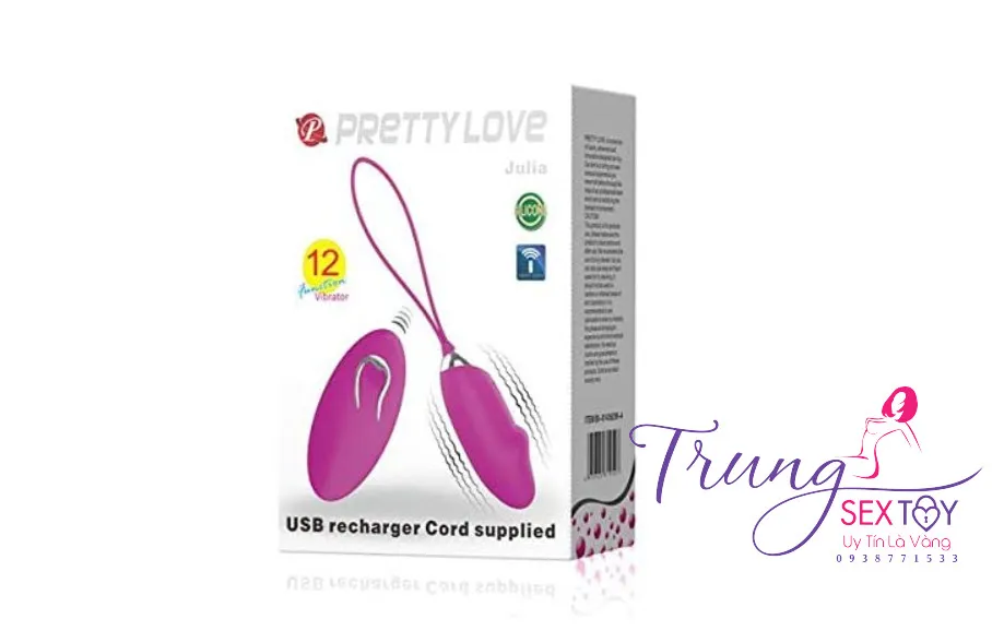 Trứng rung không dây Pretty Love Julia điều khiển pin sạc nhỏ gọn