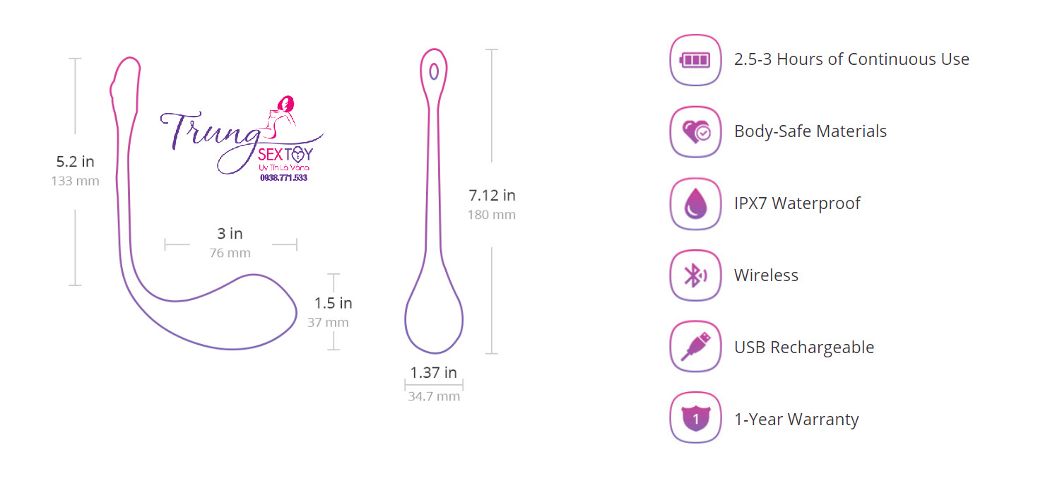 Trứng rung Lovense Lush 2 cao cấp sang trọng kích thích mạnh