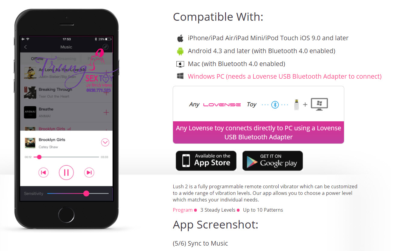 Trứng rung Lovense Lush 2 cao cấp sang trọng kích thích mạnh