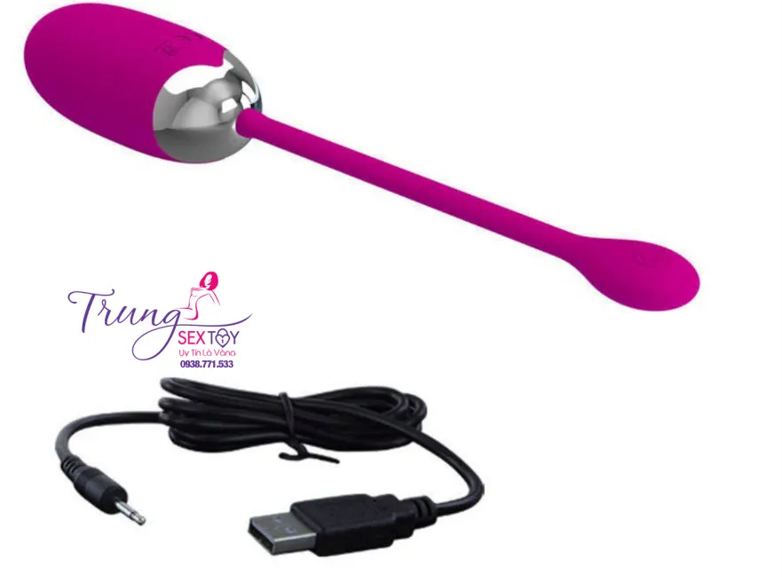 Trứng rung Prettylove Brook mềm mịn pin sạc 10 chế độ rung
