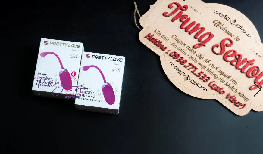 Trứng rung Prettylove Brook mềm mịn pin sạc 10 chế độ rung