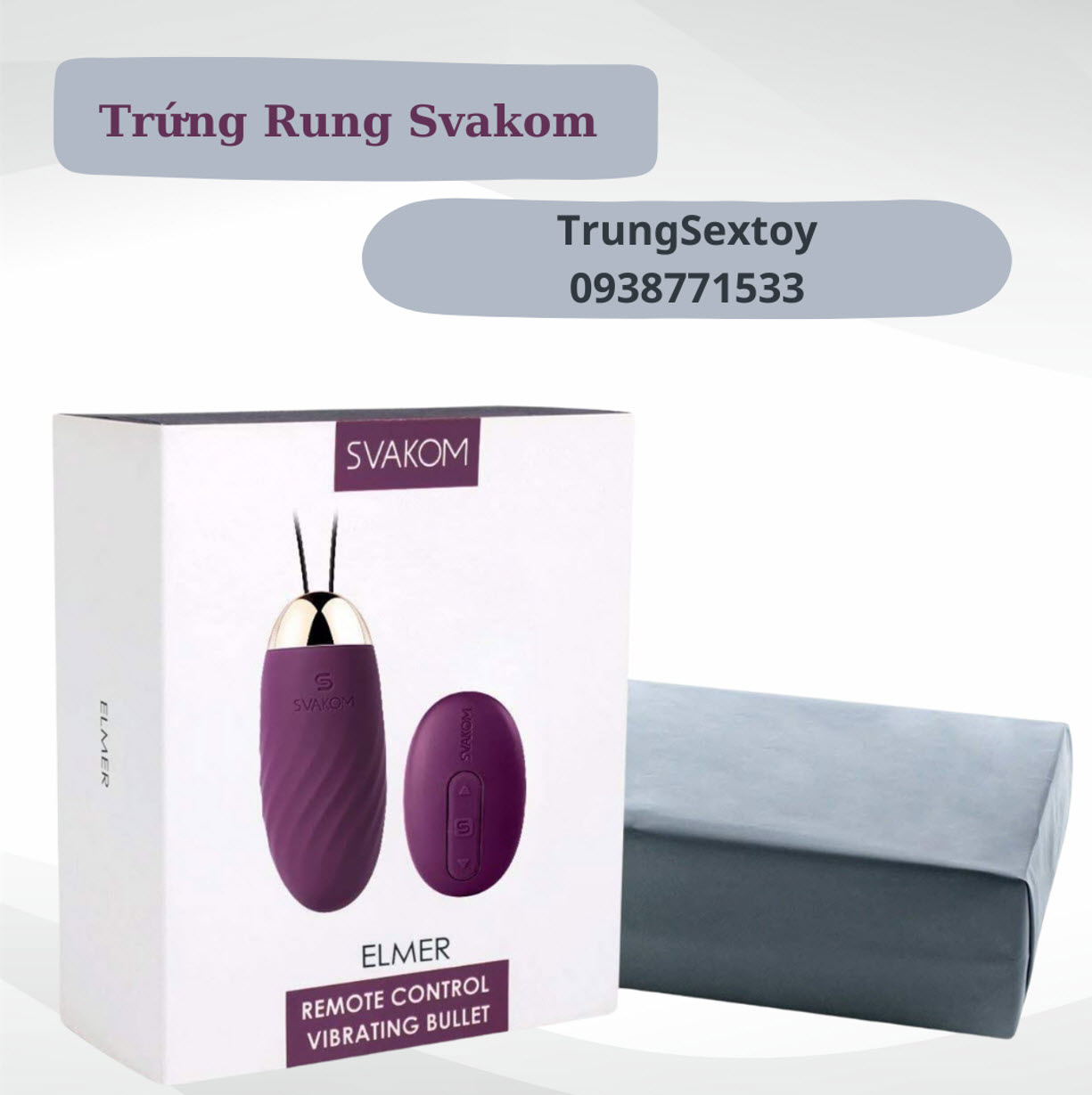 Trứng Rung Svakom Elmer Nhỏ Gọn Đa Tần Số Yên Tĩnh Kích Thích Trứng Rung Svakom Elmer Nhỏ Gọn Đa Tần Số Yên Tĩnh Kích Thích
