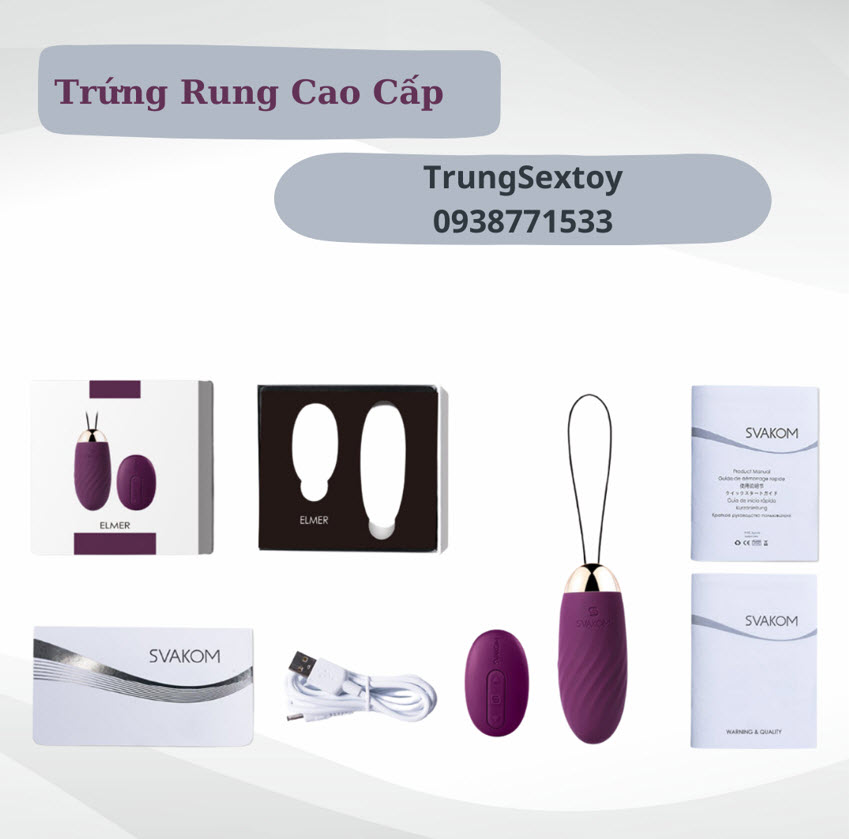 Trứng Rung Svakom Elmer Nhỏ Gọn Đa Tần Số Yên Tĩnh Kích Thích Trứng Rung Svakom Elmer Nhỏ Gọn Đa Tần Số Yên Tĩnh Kích Thích