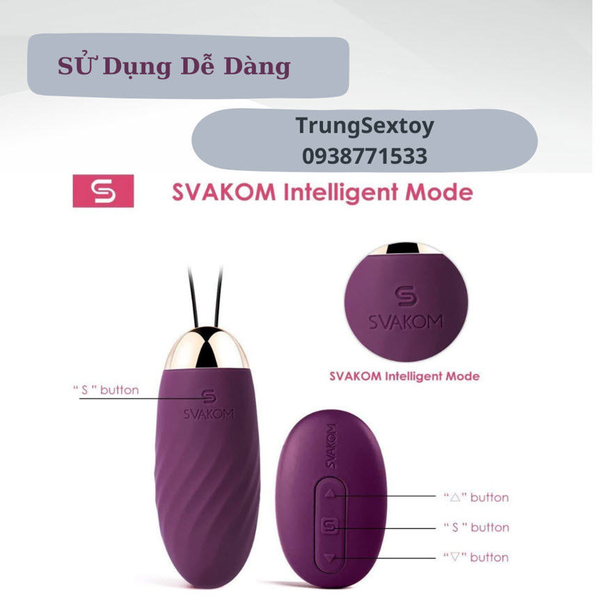 Trứng Rung Svakom Elmer Nhỏ Gọn Đa Tần Số Yên Tĩnh Kích Thích Trứng Rung Svakom Elmer Nhỏ Gọn Đa Tần Số Yên Tĩnh Kích Thích