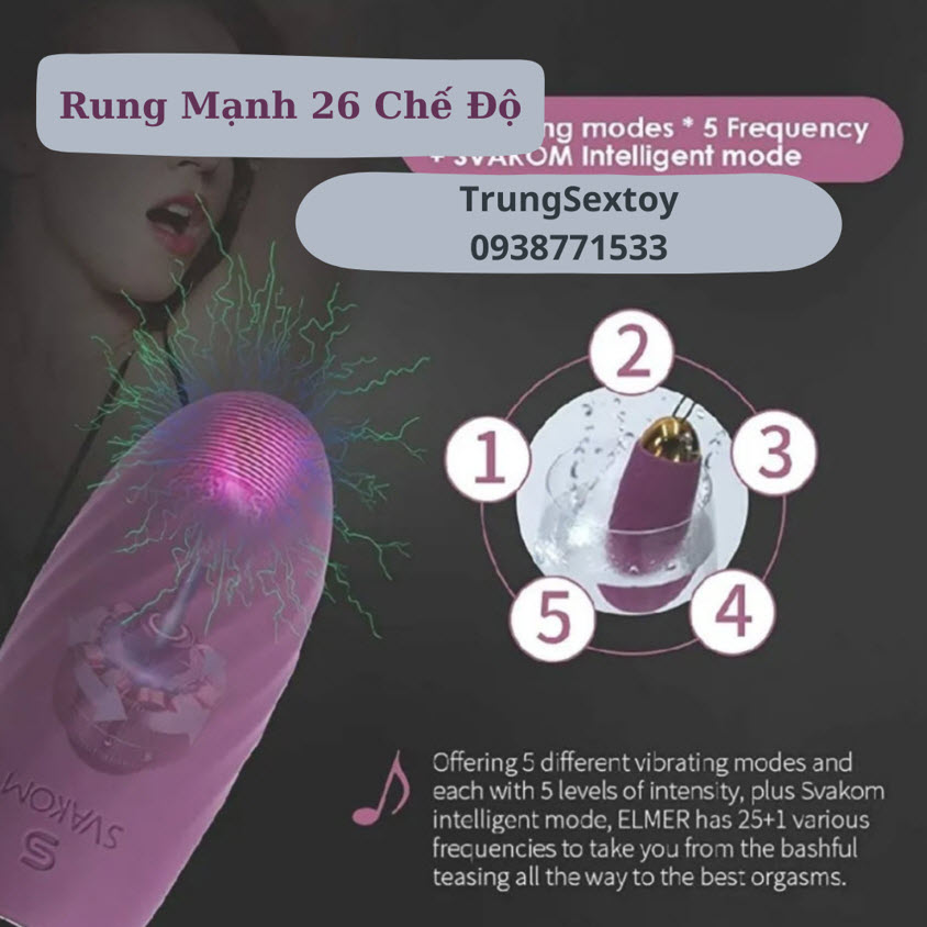 Trứng Rung Svakom Elmer Nhỏ Gọn Rung Mạnh Yên Tĩnh Đa Tần Mua Ngay