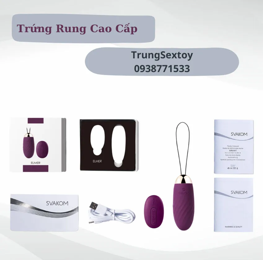 Trứng rung Svakom Elmer nhỏ gọn đa tần số rung êm không ồn
