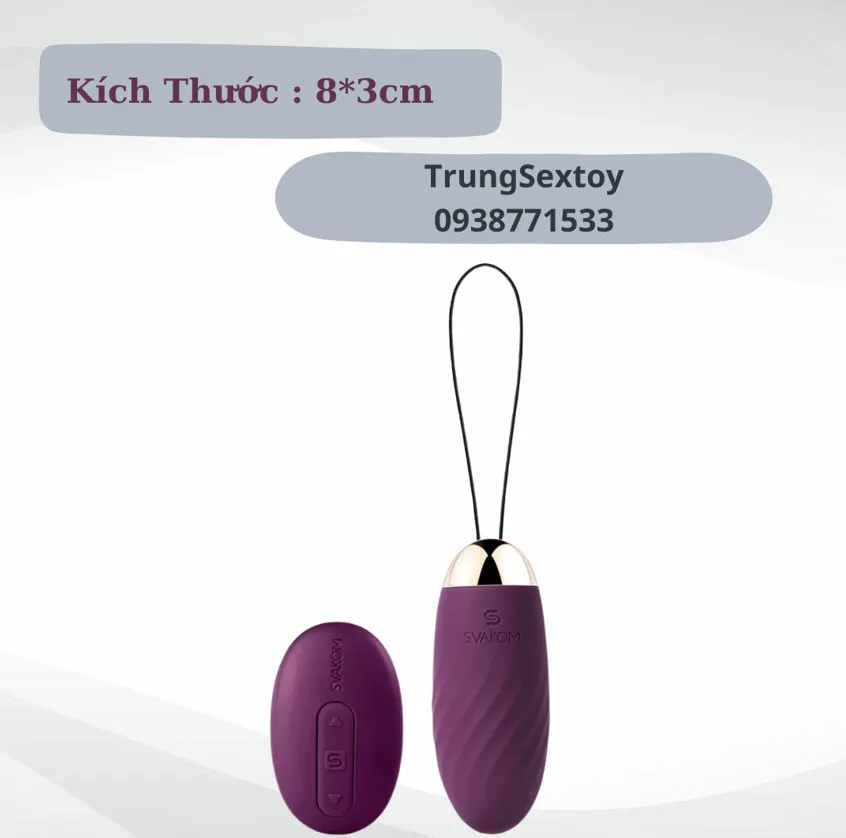 Trứng rung Svakom Elmer nhỏ gọn đa tần số rung êm không ồn
